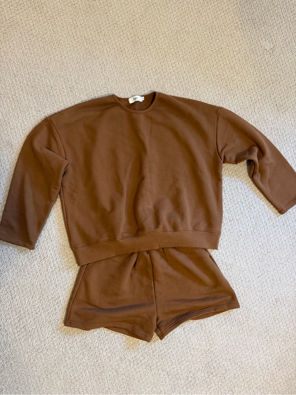 Frankie Shop Brown Relaxed Two-Piece Lounge Set